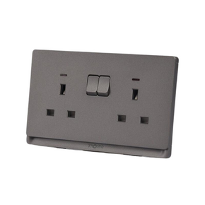 Double Socket - Matt Black