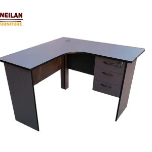 L-Shaped Grey Office Desk On Sale