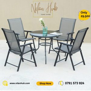 Foldable Four-seater Outdoor Set.