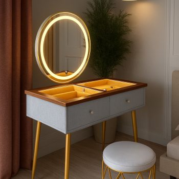 Golden LED Dressing Table