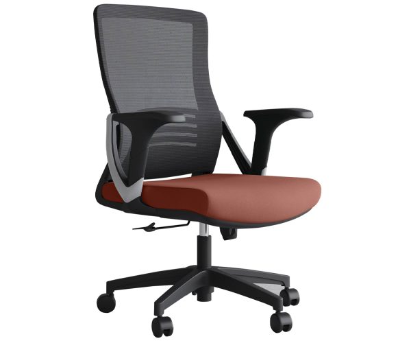 Neon Medium Back Office Chair - Red