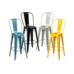 Metallic High Back Bistro Chairs