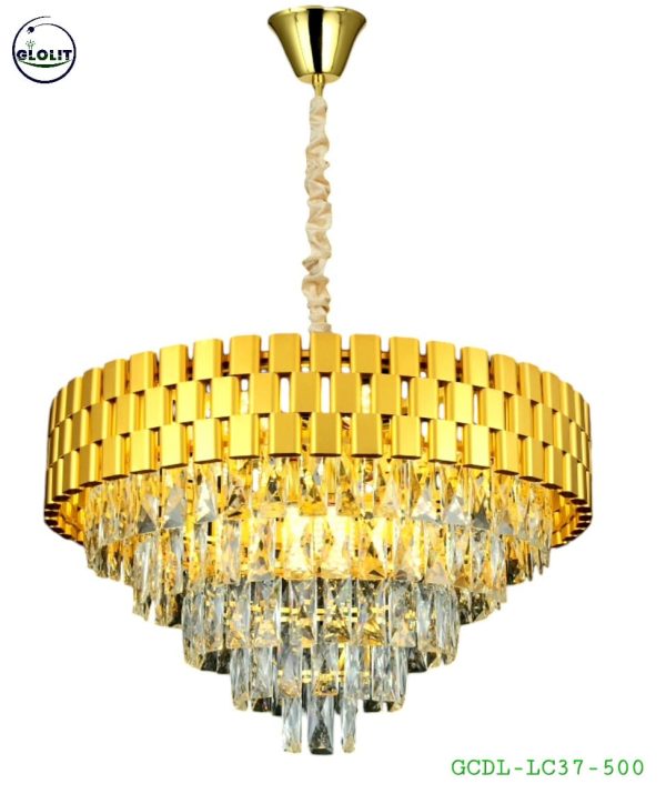 Gold 5-Tier Chandeliers
