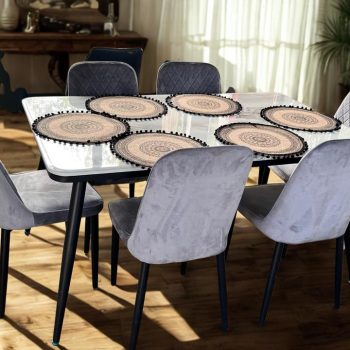 Alexa 6 Seater Marble Dining Set