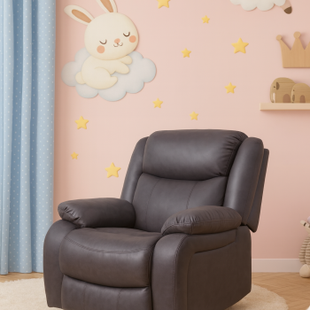 Brown Single Recliner Sofa Chair – Comfortable Manual Recliner Seat in Nairobi