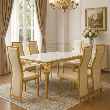 6-Seater Marble Dining Set