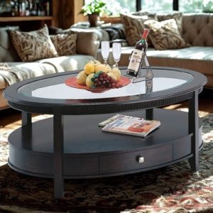 Ellora Oval Glass Coffee Table