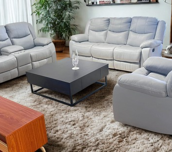 Platinum Grey Recliner Sofa Set (3+2+1)