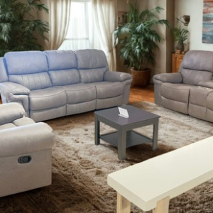 Stone Grey Recliner Sofa Set (3+2+1)