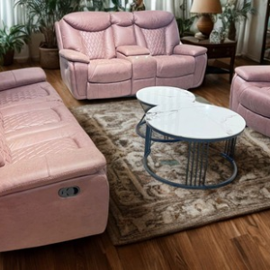 Blush Luxe Recliner Sofa Set (3+2+1)