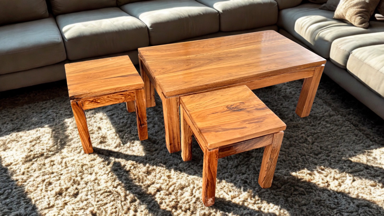 Rustic Nesting Coffee Table Set