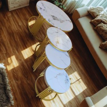 Auric Marble Nesting Tables – Set of 4