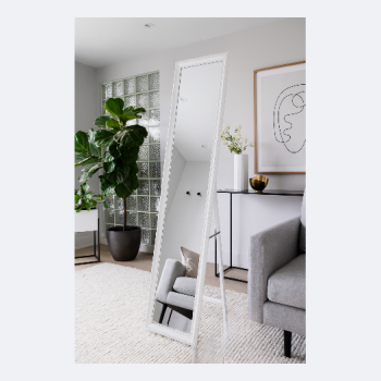 Luxe Full-Length Dressing Mirror – White Frame