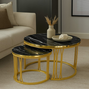 Noir Luxe Nesting Tables