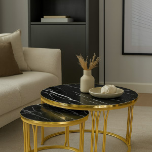 Noir Luxe Nesting Tables