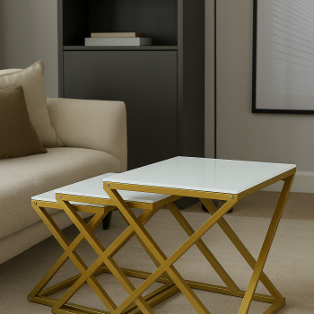 Luxe Grid Nesting Tables