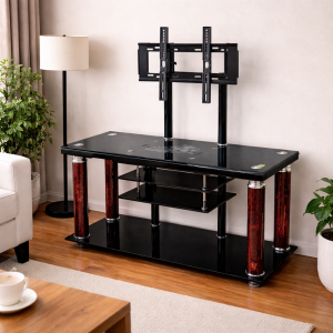 Black Glass TV Stand | Nilan Hub Kenya
