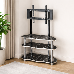 Black TV Stand with Mount | Modern 3 Tier TV Stand in Kenya
