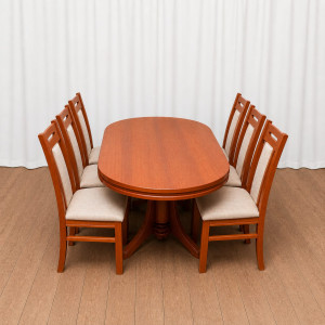 Classic Mahogany Oval 6 Seater Dining Set in Kenya